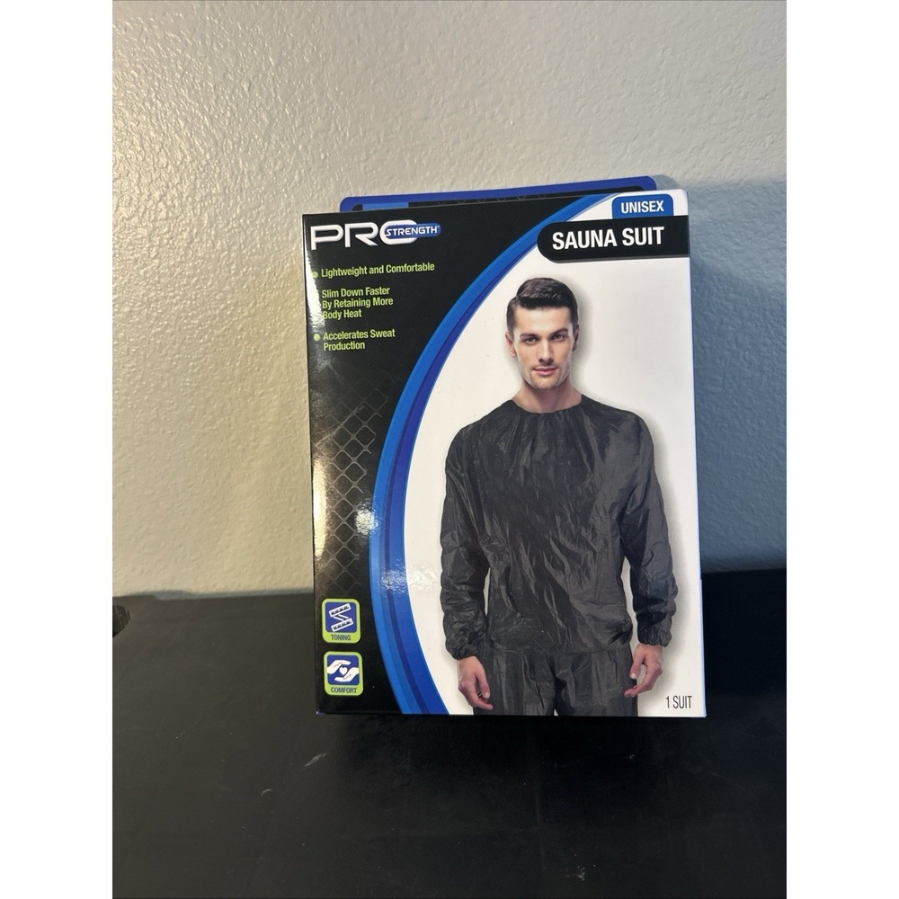 Pro Strength Sauna Suit Unisex L/XL Black NEW Lightweight Activewear Set PA6762